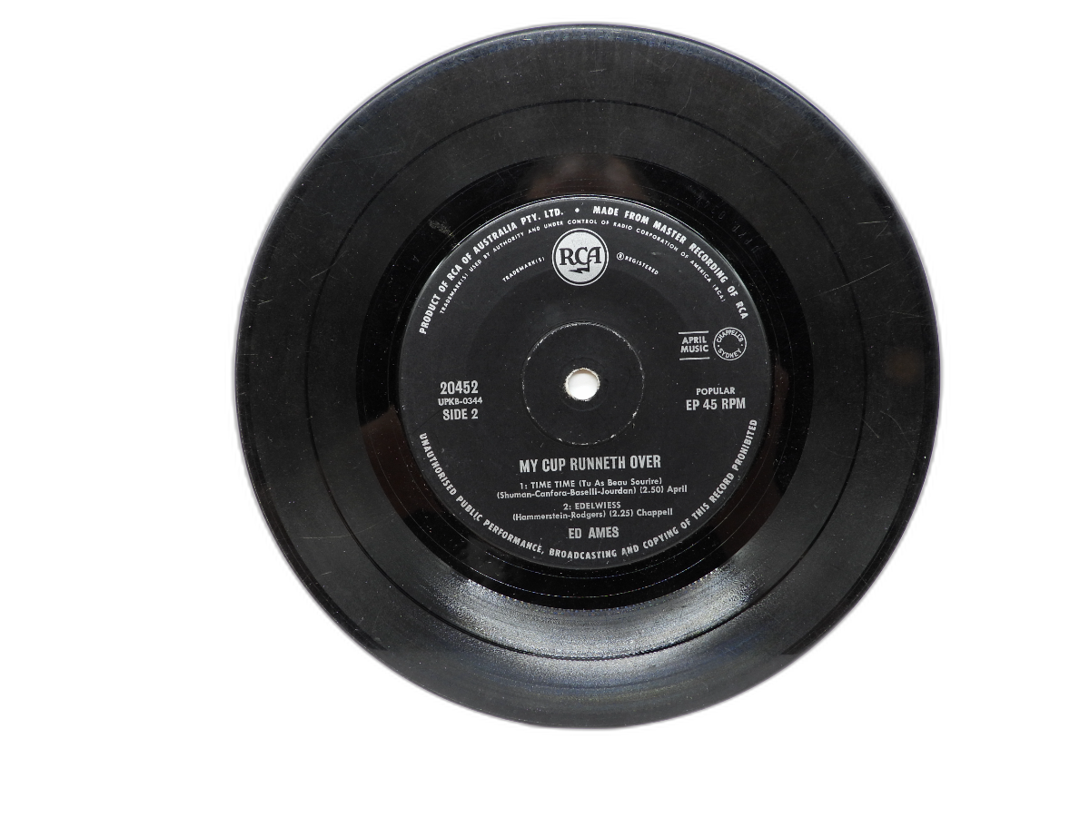 Ed Ames My Cup Runneth Over Rca 45 Ep Vinyl Record
