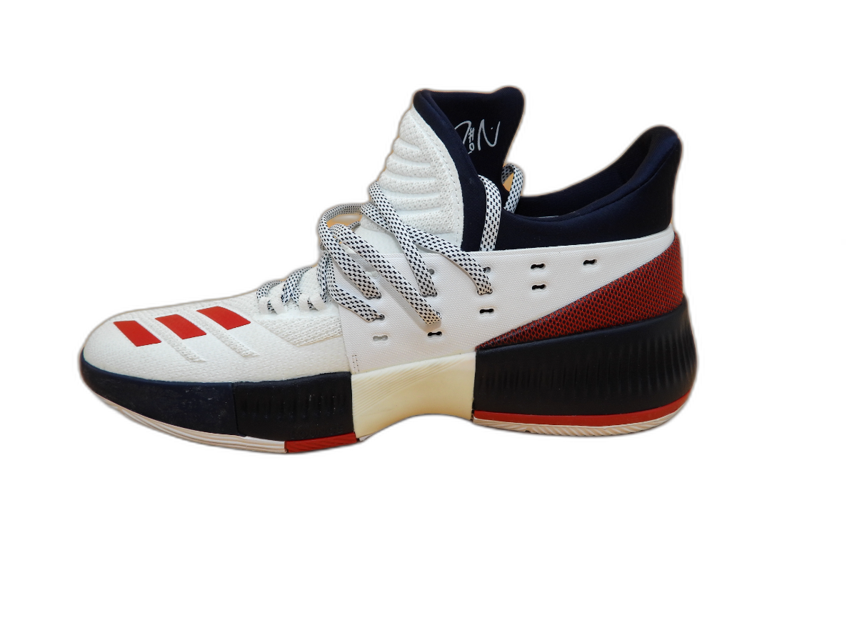 DAMIAN DAME D LILLARD 3 ADIDAS ORIGINALS BY3762 FTWWHT/SCARLE/CONAVY 9 US