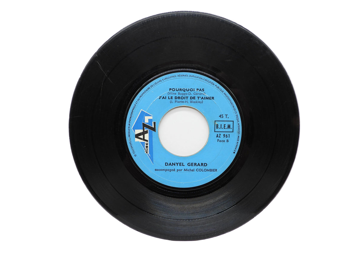 Danyel Gerard on S'en Balance 45 Rpm Vinyl Record Disc Az