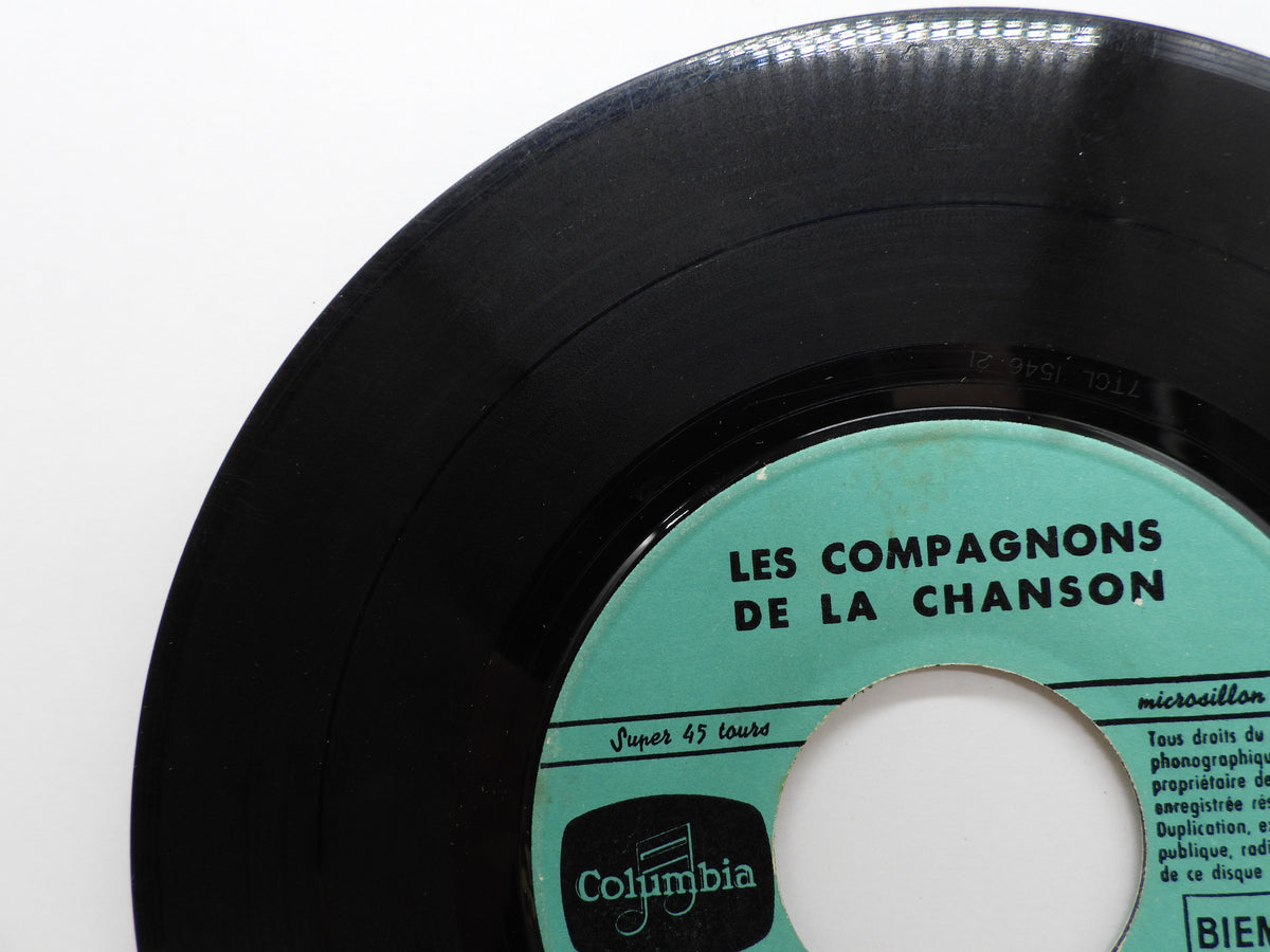 Les Compagnons De La Chanson 45 Rpm Vinyl Record Columbia Esrf 1329