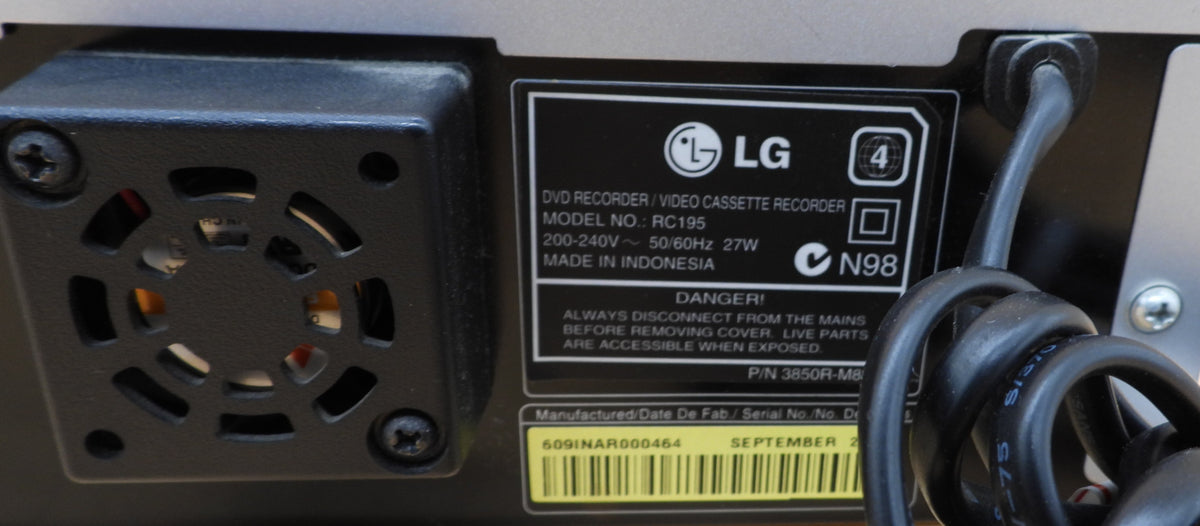 Lg Rc195 Dvd Recorder and Vcr Combo