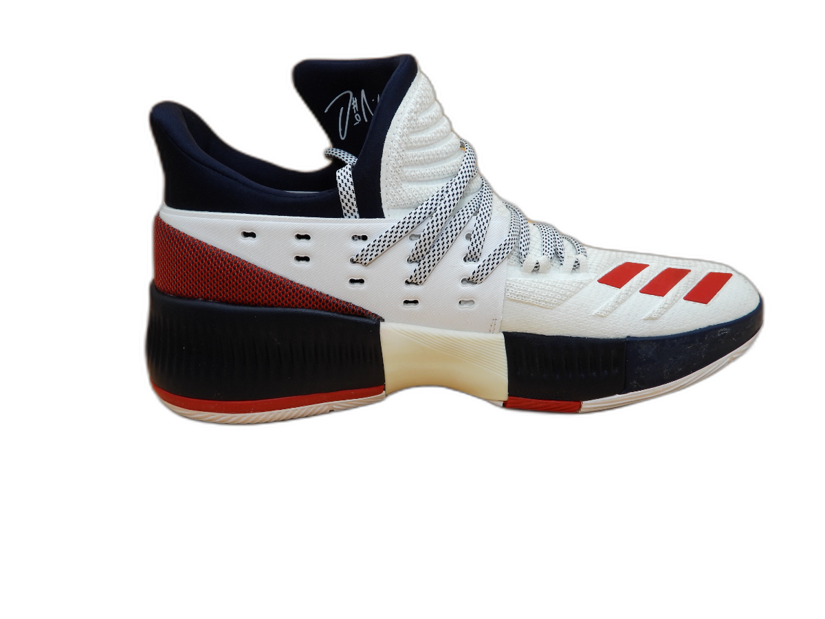 DAMIAN DAME D LILLARD 3 ADIDAS ORIGINALS BY3762 FTWWHT/SCARLE/CONAVY 9 US