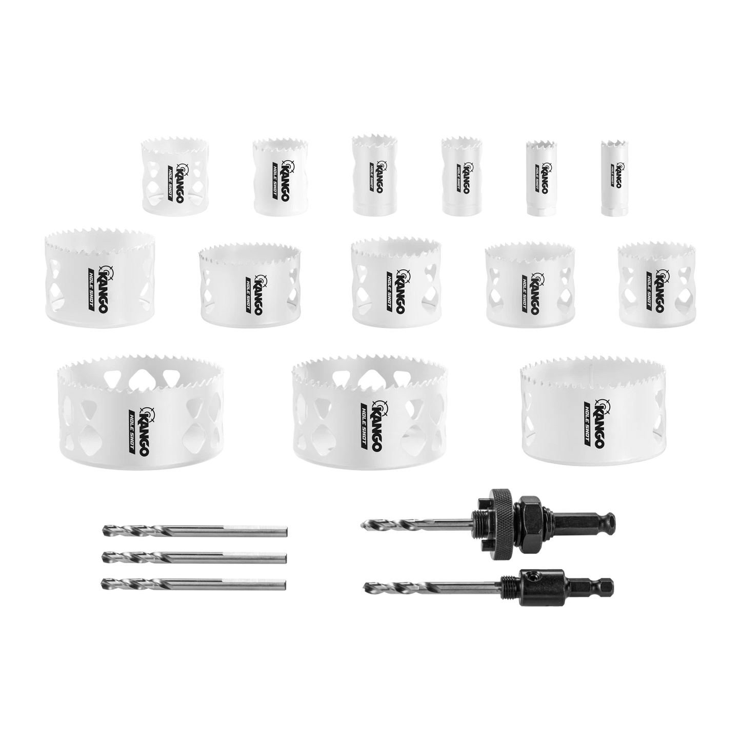 Kango 19 Piece Bi Metal Hole Saw Set 22 102mm With Arbors
