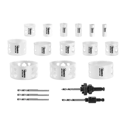 Kango 19 Piece Bi Metal Hole Saw Set 22 102mm With Arbors