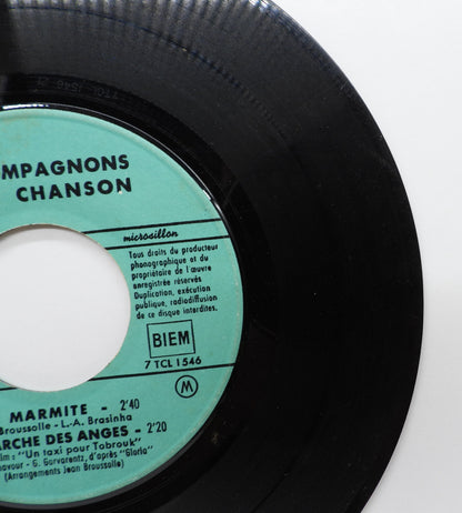 Les Compagnons De La Chanson 45 Rpm Vinyl Record Columbia Esrf 1329