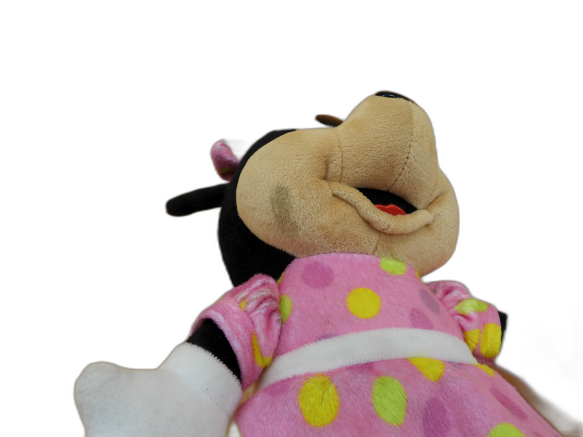 Disney Minnie Mouse Plush Pink Polka Dot Dress