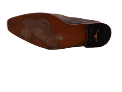 R and Williams Men's Brown Leather Slip on Loafers