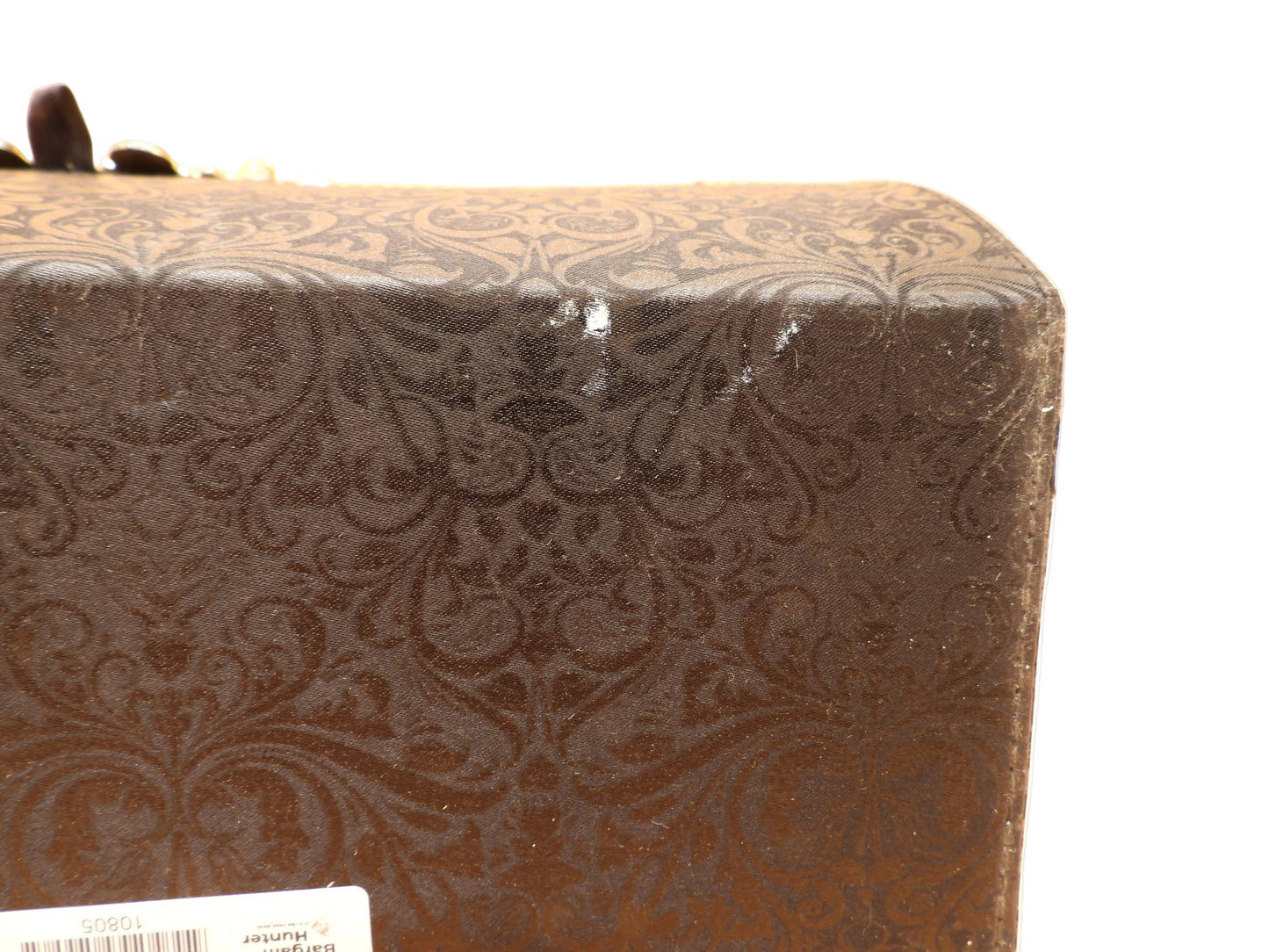 Ghd Black Decorative Jewelry Storage Box W/ Mirror Brass Accents Damaged