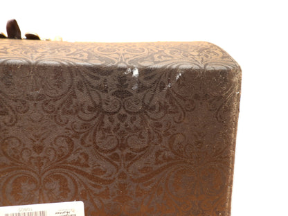 Ghd Black Decorative Jewelry Storage Box W/ Mirror Brass Accents Damaged