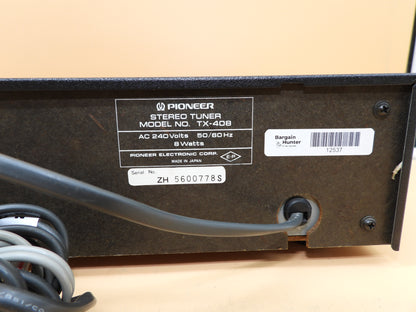 Pioneer Tx 408 Stereo Fm/am Tuner