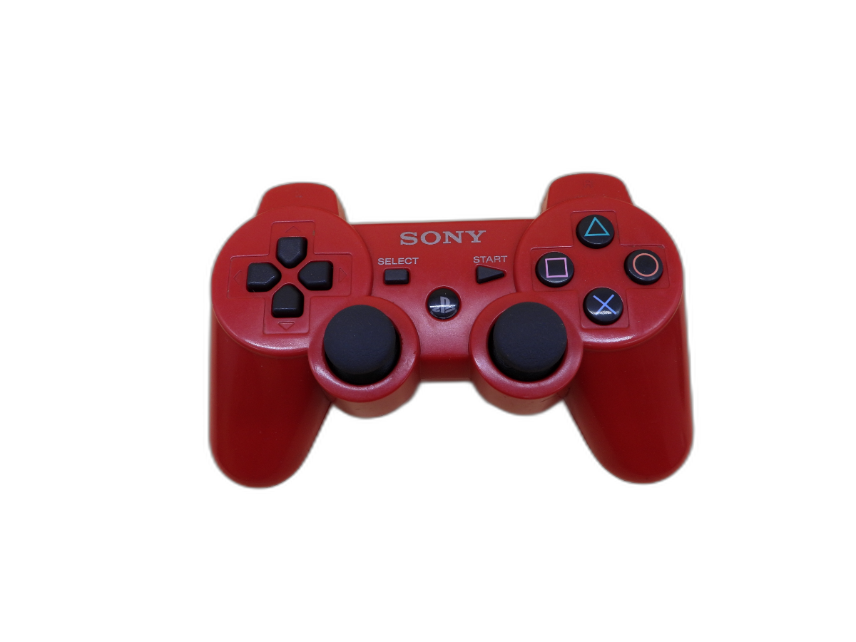 Sony PS3 Slim 149GB Cech 2502a Console With Red Controller Game Plays PS3 & (Back Up PS1)