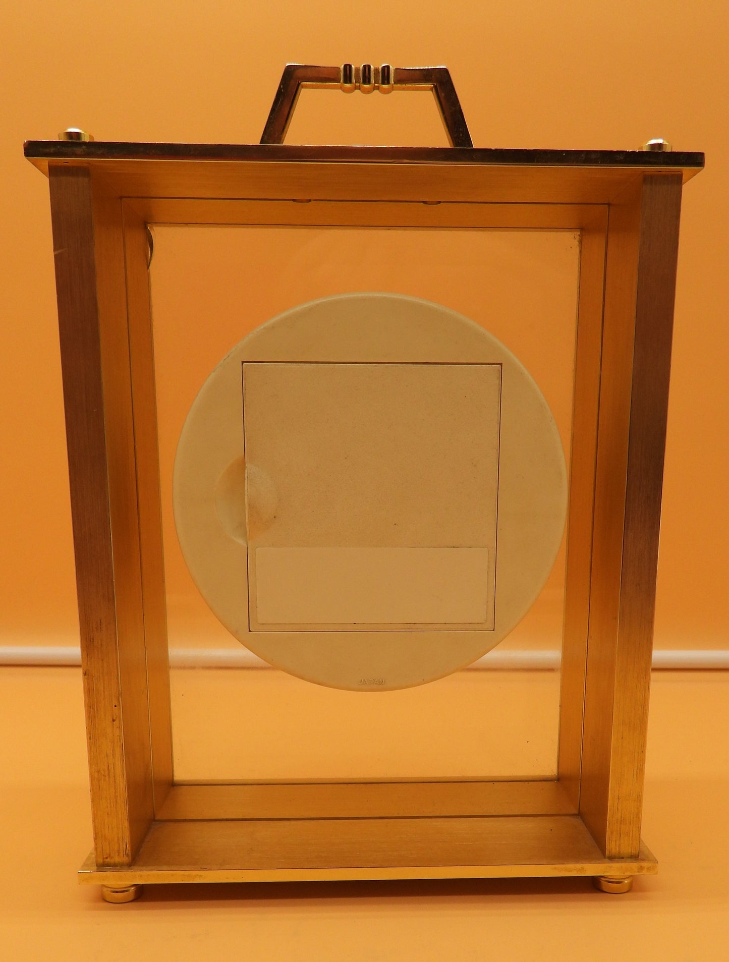 Seiko Quartz Lucite Skeleton Mantel Clock Damaged Glass