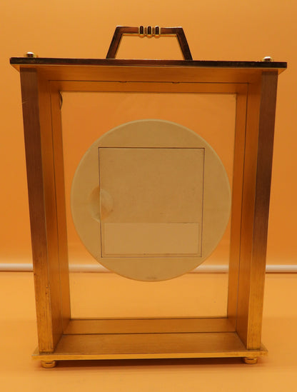 Seiko Quartz Lucite Skeleton Mantel Clock Damaged Glass