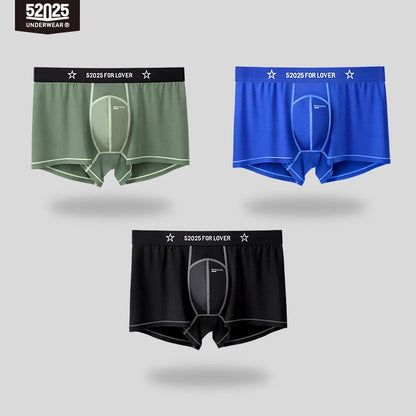 52025 Men's Viscose Boxers – 3D Capsule Support Pouch with Breathable Comfort, Adaptive Fit, Sculpted Lift and All-Day Comfort