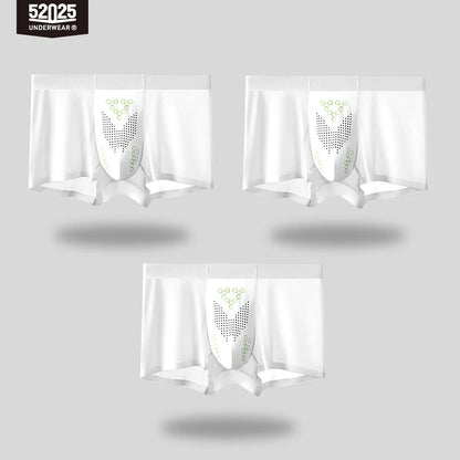 52025 Men's Ultra-Thin Boxers (3-Pack) – Feather-Light Ice-Silk Fabric, Color-Changing Pouch and Weightless Second-Skin Comfort