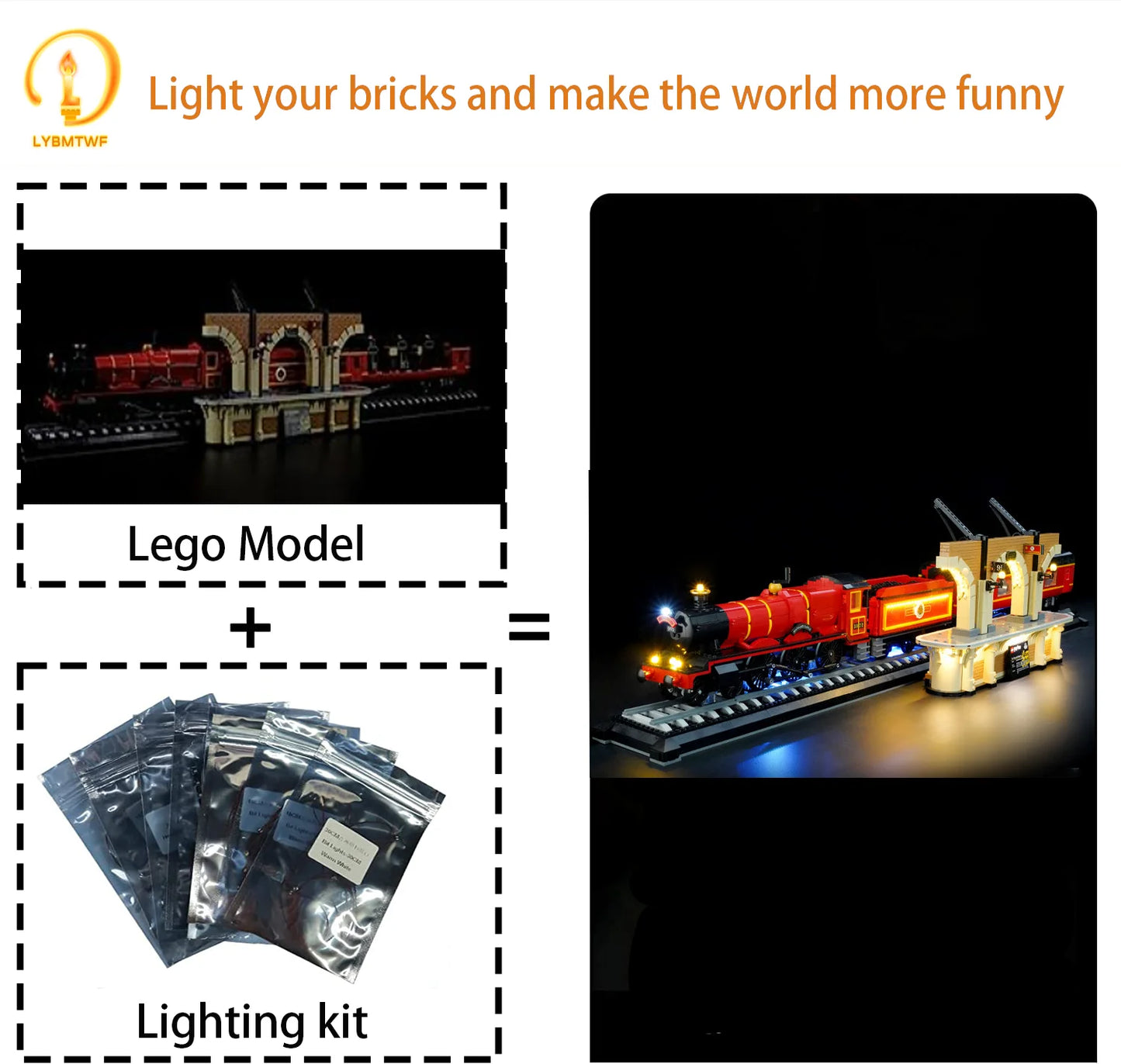 LYBMTWF Led Lighting Kit for 76405 Hogwarts Express - Collectors Edition, Compatible with Harry Potter Building Blocks Model