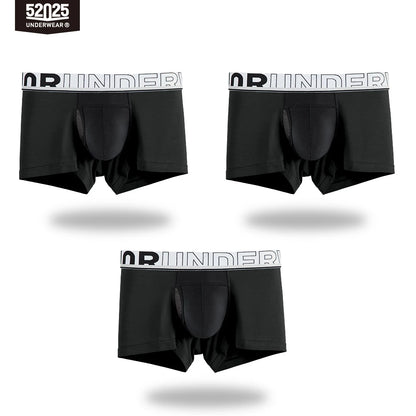 52025 Men's Dual Pouch Boxers – Ultra-Soft Modal, Patented Separation Pouch with Silk Mesh Support and Breathable Comfort