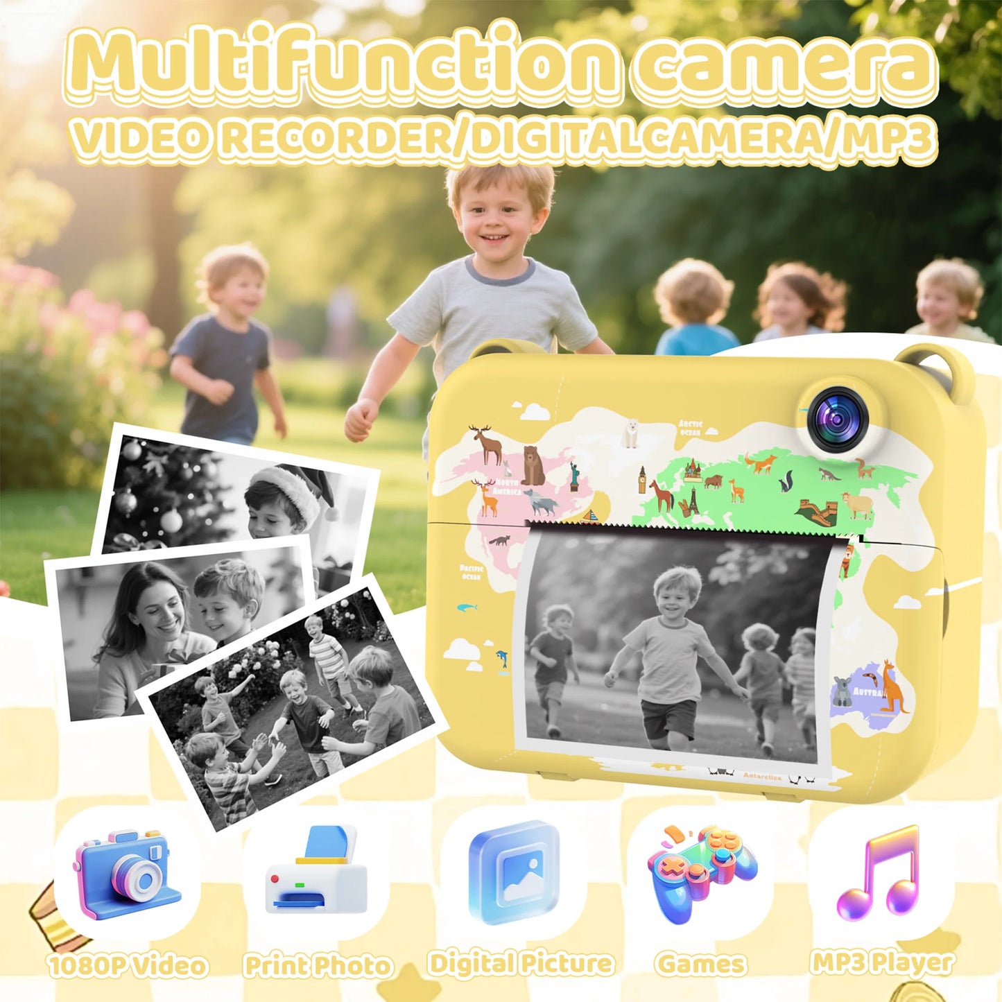 Children's printable camera toy small camera gift for boys and girls