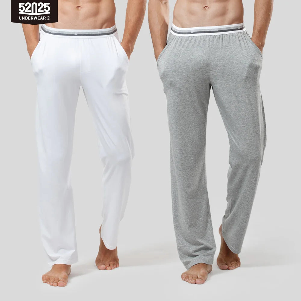 52025 Men's Cotton Modal Pajama Pants (2-Pack) – Silky-Soft Lounge Pants with Relaxed Fit, Side Pockets & Lightweight Comfort