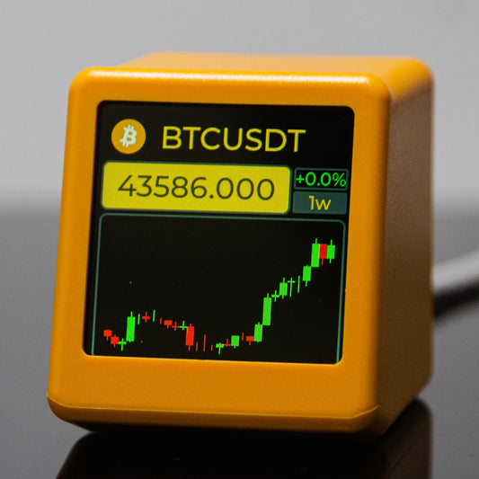 GeekMagic PRO BitCoin Cryptocurrency,Stocks,Futures,Currency Exchange Rate,Price Tracker Ticker,Time Clock Weather Display