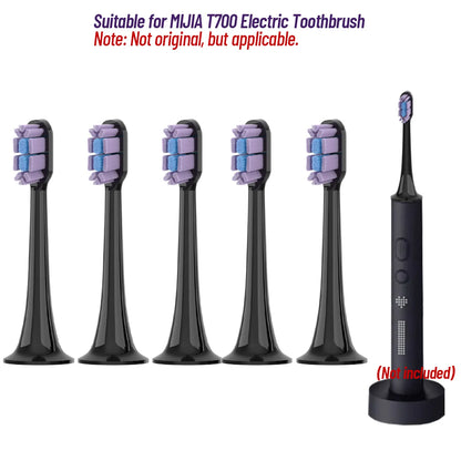 5/10PCS Replacement Brush Heads For MIJIA T700 Mes604 Sonic Electric Toothbrush Dupont Bristle with Caps Sealed Pack
