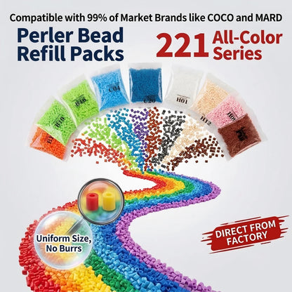 DIY 5mm Fuse Beads Perler Set 221 120 Colors 1000PCS/Color Iron Hama Beads For Kids Puzzles Pixel Art Construction Toys Children