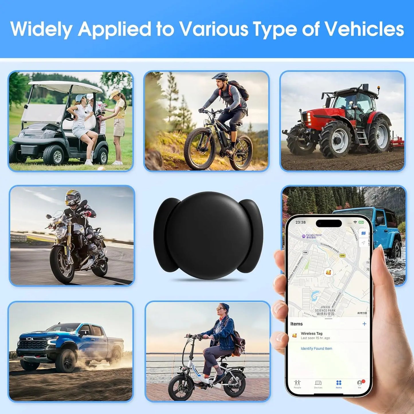 Magnetic GPS Tracker Real Time Tracking Device, Strong Magnet Anti Theft Car Locator for Vehicle Motorcycle Bike Truck Trailer