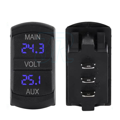 12V Voltmeter Dual Battery Monitor LED Digital Boat Car Voltage Marine Gauge AU