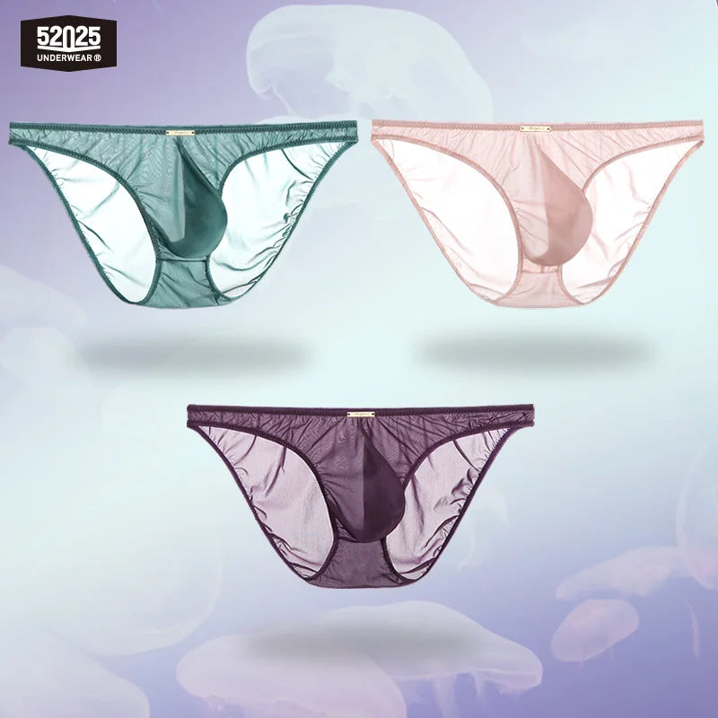 52025 Men's Ultra-Thin Transparent Briefs – Barely-There Feel, 3D Contoured Pouch and Weightless Comfort with Second-Skin Fit