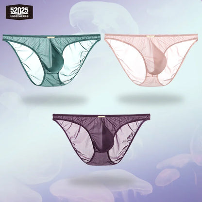 52025 Men's Ultra-Thin Transparent Briefs – Barely-There Feel, 3D Contoured Pouch and Weightless Comfort with Second-Skin Fit