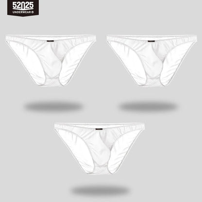 52025 Men's Ultra-Light Mini Briefs – Semi-Transparent, Silky-Soft Nylon, 3D Anatomical Pouch and Barely-There Comfort