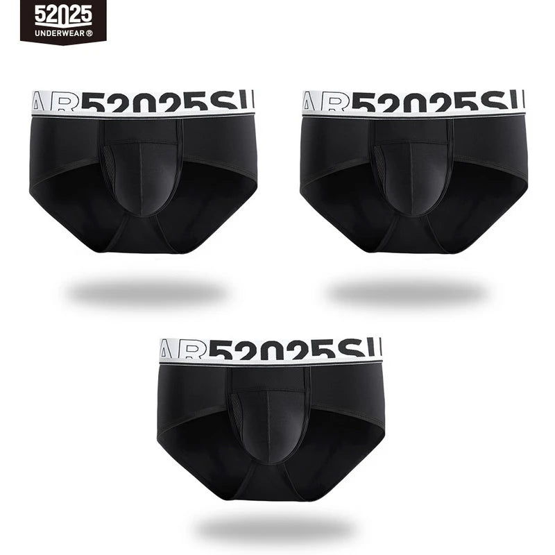 52025 Men's Dual Pouch Briefs – Ultra-Soft Modal, Patented Separation Pouch with Silk Mesh Support and Breathable Comfort