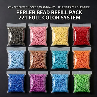 5mm Perler Fuse Beads Set 221 Colors 120 Colors 1000PCS Hama Beads DIY Ironing Puzzle Educational Toy Gift For Kids Children