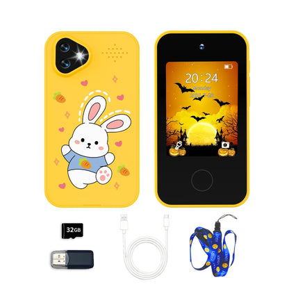 Kawaii Cartoon Kids Smart Toy Phone, Children's Camera, 2.8-Inch Touch Screen, HD Dual Camera, Photo Taking, Photography, Music