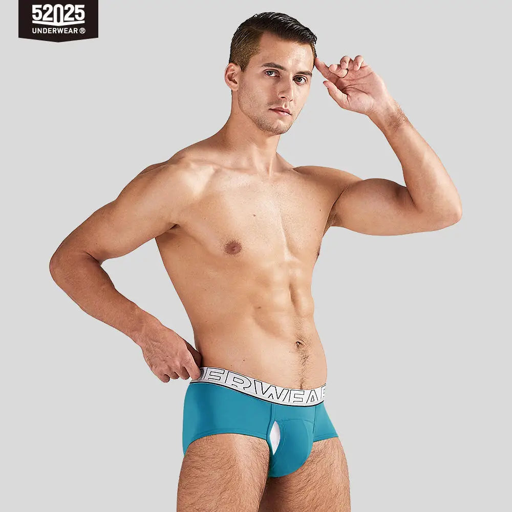 52025 Men's Dual Pouch Briefs – Ultra-Soft Modal, Patented Separation Pouch with Silk Mesh Support and Breathable Comfort