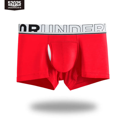 52025 Men's Dual Pouch Boxers – Ultra-Soft Modal, Patented Separation Pouch with Silk Mesh Support and Breathable Comfort