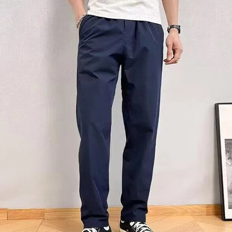 Men's Conical Cargo Pants Spring Autumn Straight Leg Casual Trousers Outdoor Waterproof Sports Hiking Mountain Climbing Pants