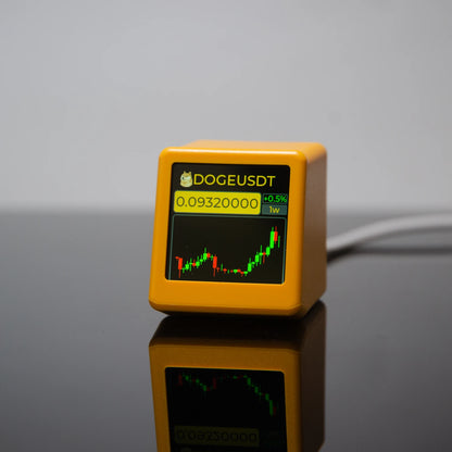 GeekMagic PRO BitCoin Cryptocurrency,Stocks,Futures,Currency Exchange Rate,Price Tracker Ticker,Time Clock Weather Display