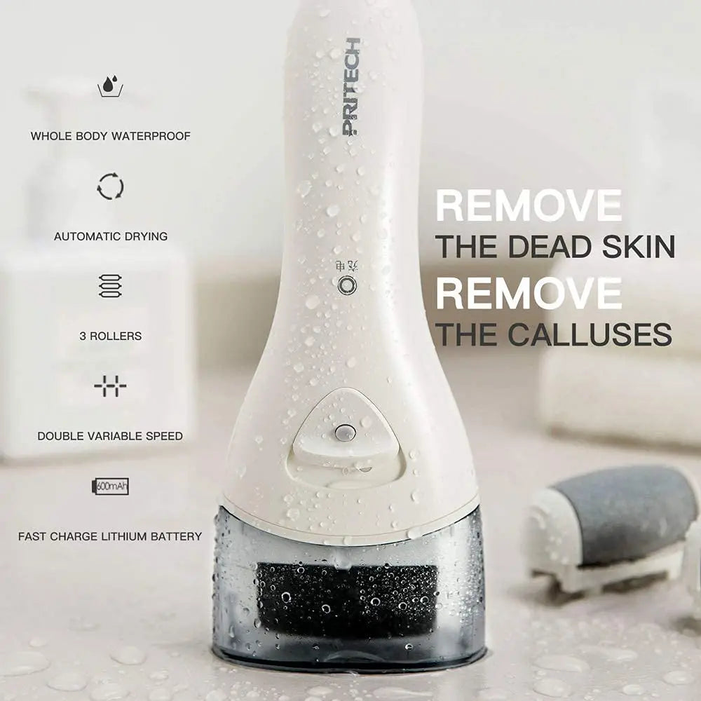 Pritech Charged Electric Callus Remover for Heels Grinding Pedicure Tools Professional Pedi Foot File Care for Dead Hard Skin
