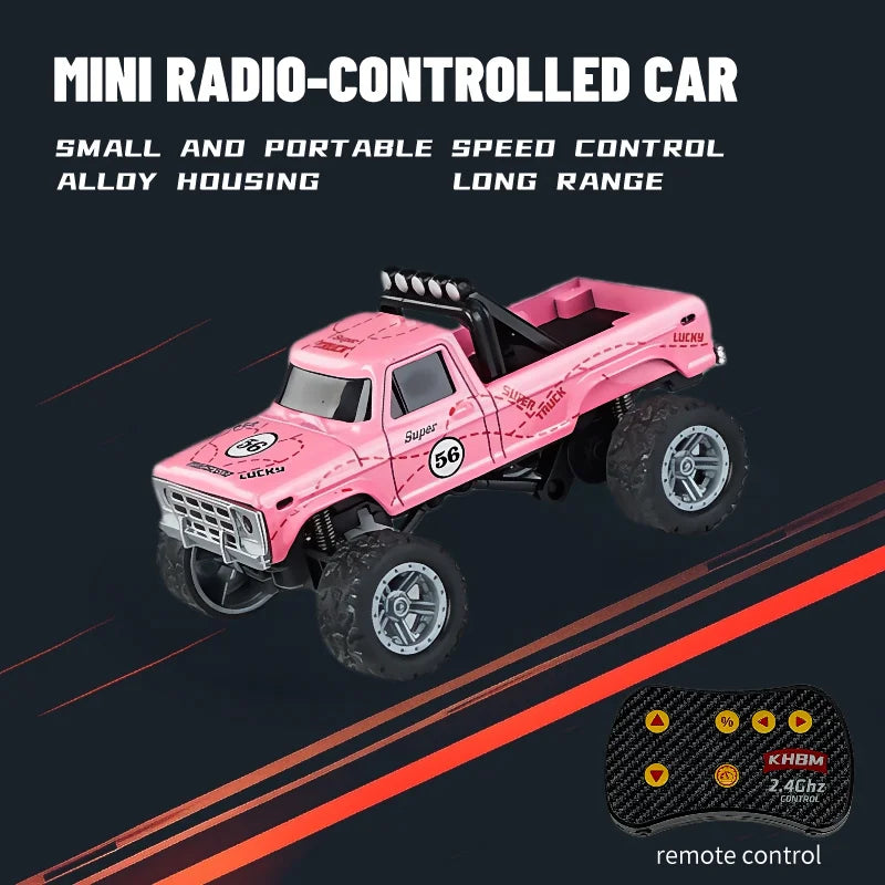 Top RC Car MINI Alloy 1/64 Remote Control Car Convenient to Carry 60 Minutes of Work Time Children's Gifts Electronic Toys
