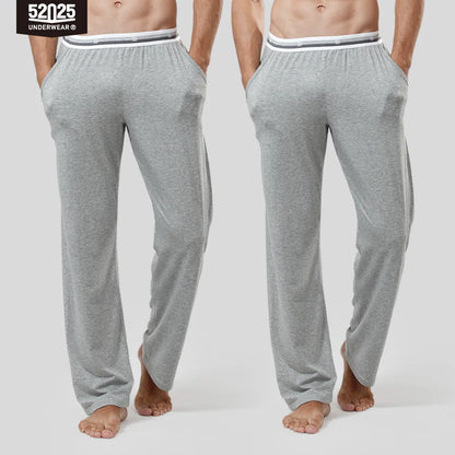 52025 Men's Cotton Modal Pajama Pants (2-Pack) – Silky-Soft Lounge Pants with Relaxed Fit, Side Pockets & Lightweight Comfort
