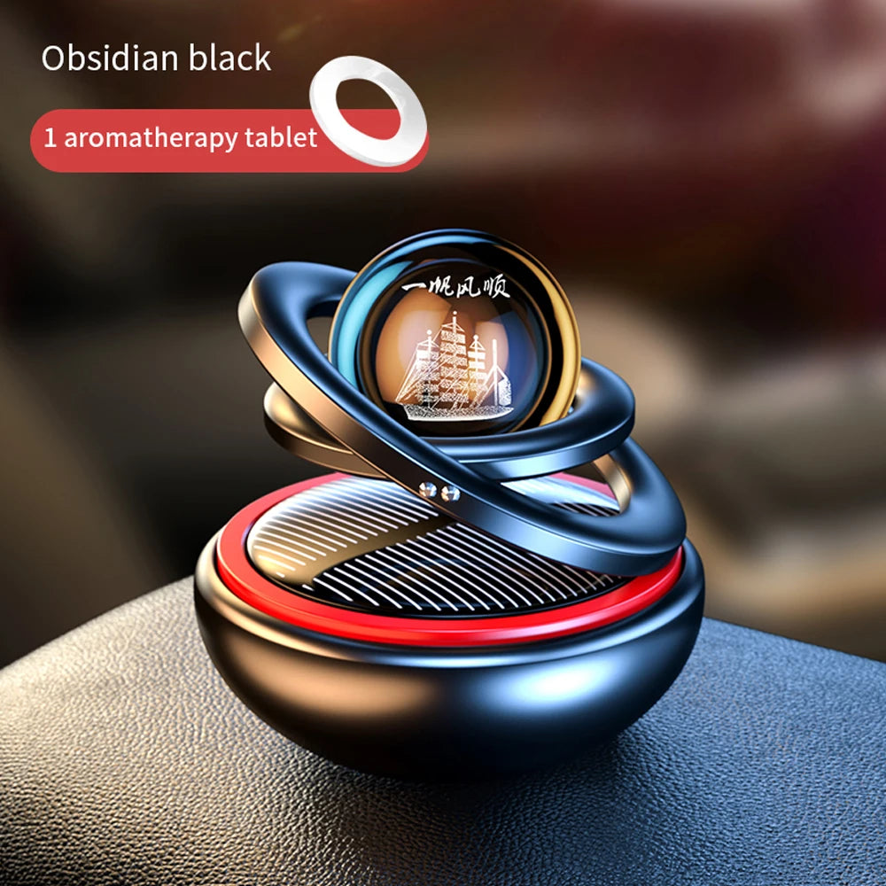 Solar Car Air Freshener Rotating Fragrance Decoration Accessories Interiors Men Women Original Auto Flavoring Perfume Diffuser