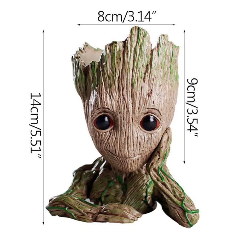 Groot Flower Home Decoration Vases Multifunction Groot Flower Pot Ornaments Arrangement Action Character Figurine Pen Holder