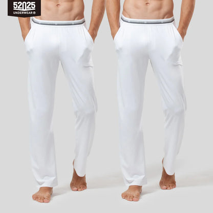 52025 Men's Cotton Modal Pajama Pants (2-Pack) – Silky-Soft Lounge Pants with Relaxed Fit, Side Pockets & Lightweight Comfort