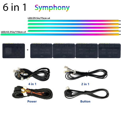 22 In1 Car Acrylic LED Ambient Lights For For Nissan Altima Rogue Clio Kaptur Eclipse For BMW F30 F31 F10 F11 F07 F18 G30 G38