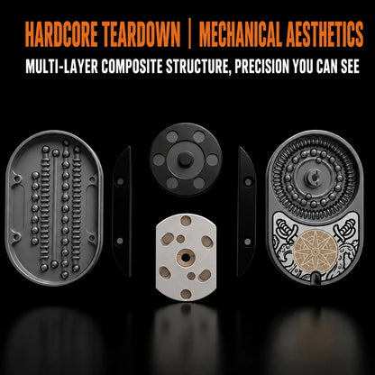 HALOOPLAYER edc metal sea shark Pro mechanical fidget slider spinner toys for adults relievers anti stress antistress