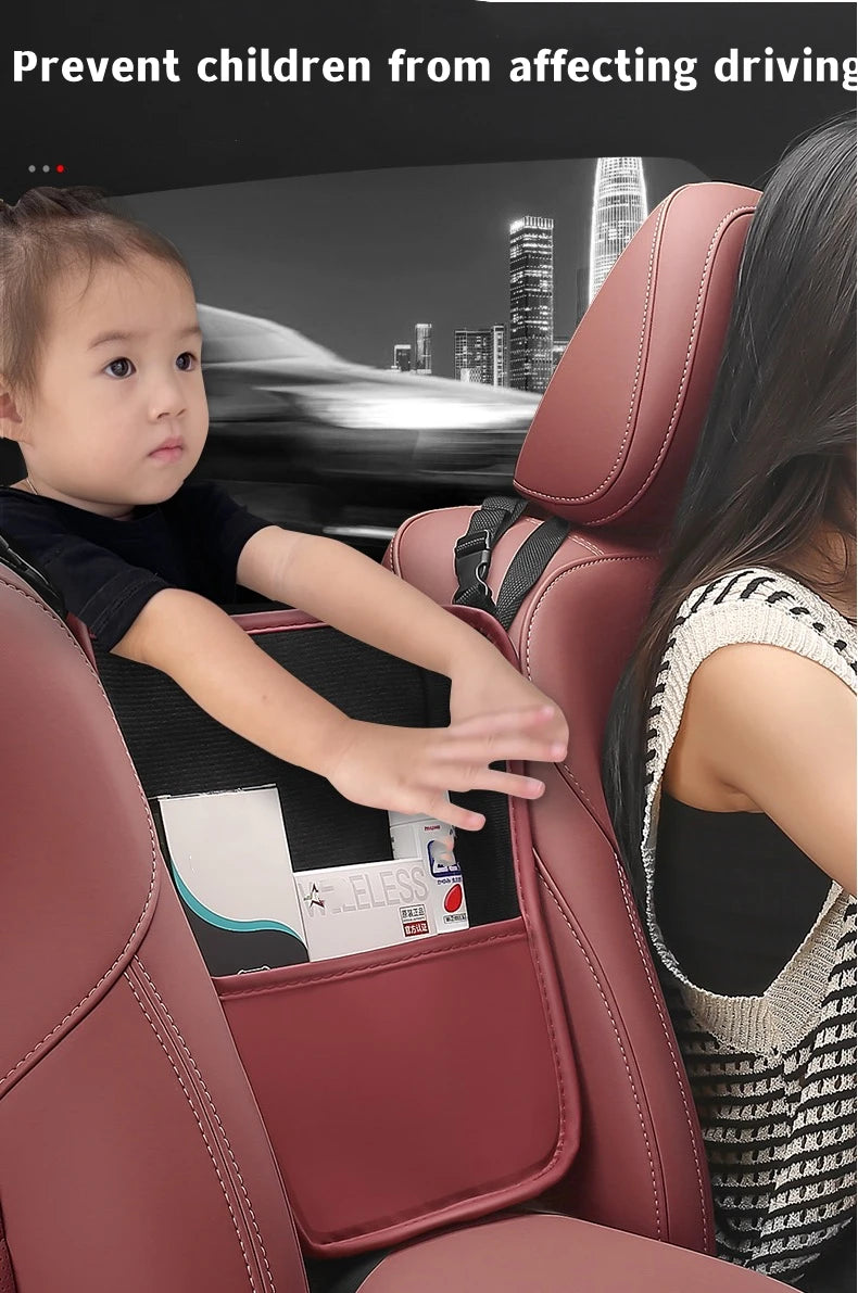 Car Seat Middle Hanger Storage Bag PU Leather Universal Car Seat Gap Organizer Hanging Handbag Holder Net Pocket Stowing Tidying