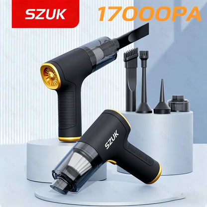 SZUK New 17000PA Powerful Vacuum Cleaner Mini Cordless Portable Car Vacuum Cleaner Home Appliance Handheld Blower Car Cleaner