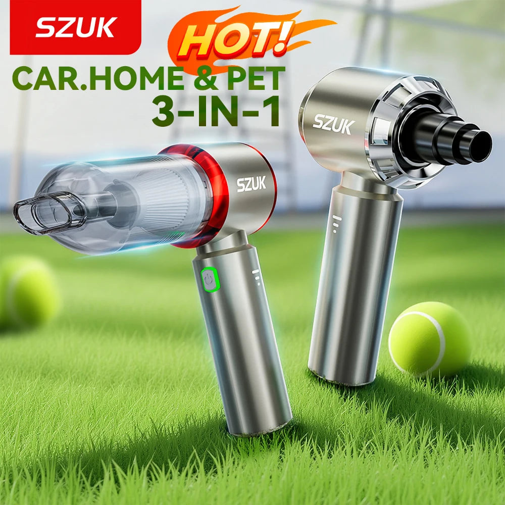 SZUK Portable Car Vacuum Cleaner 18000Pa Powerful Wireless Vacuum Cleaner Strong Suction Handheld Mini Vacuum Cleaner for Car