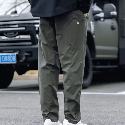 Men's Conical Cargo Pants Spring Autumn Straight Leg Casual Trousers Outdoor Waterproof Sports Hiking Mountain Climbing Pants